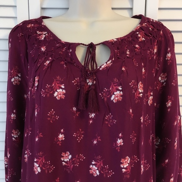 NWOT✨LUCKY BRAND MAGENTA FLORAL TOP NWOT💕FINAL - Picture 3 of 4